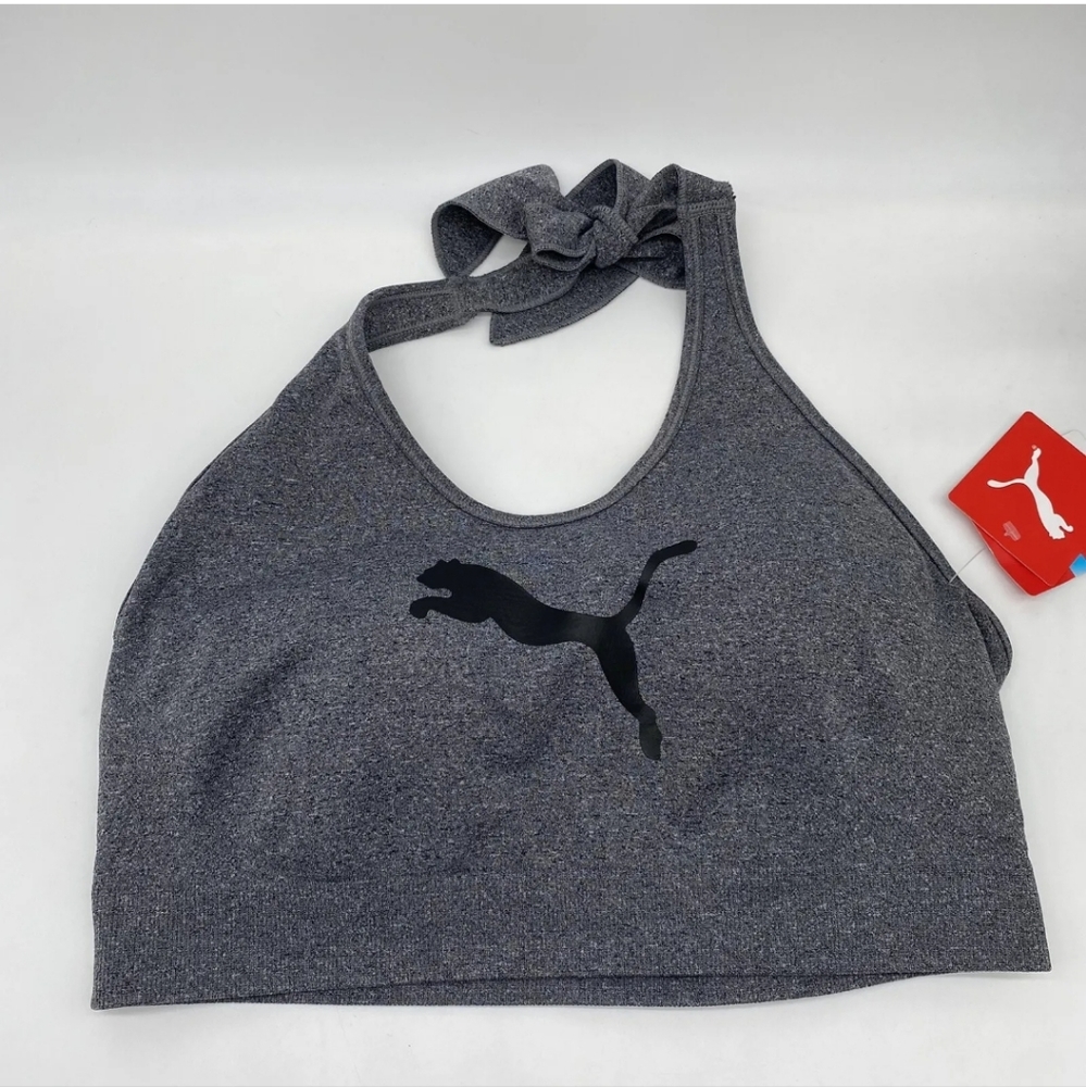 💕NWT PUMA Halterneck Logo Sports Bra💕Size XL